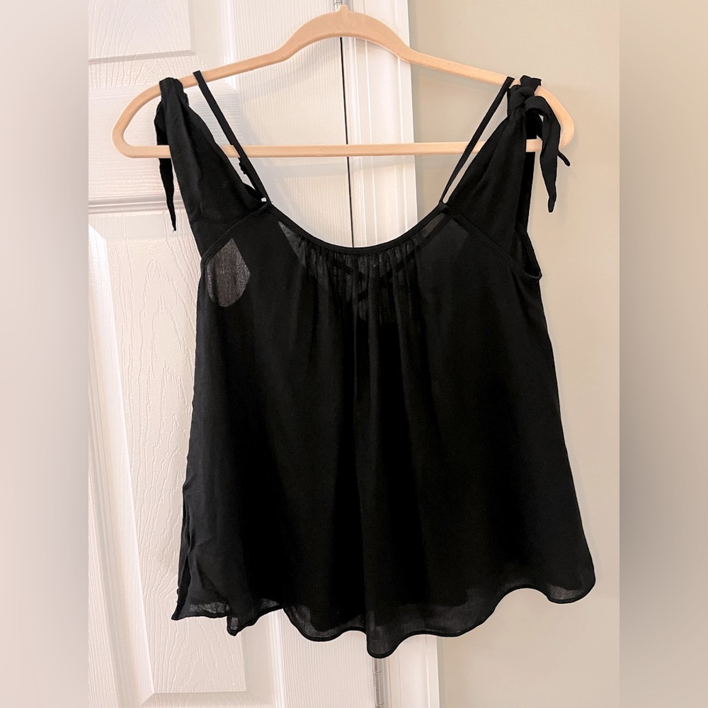 Black On-or-Off-the-Shoulder Top